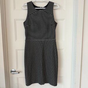 Banana Republic Black & White Striped Sleeveless Dress | Size 8
